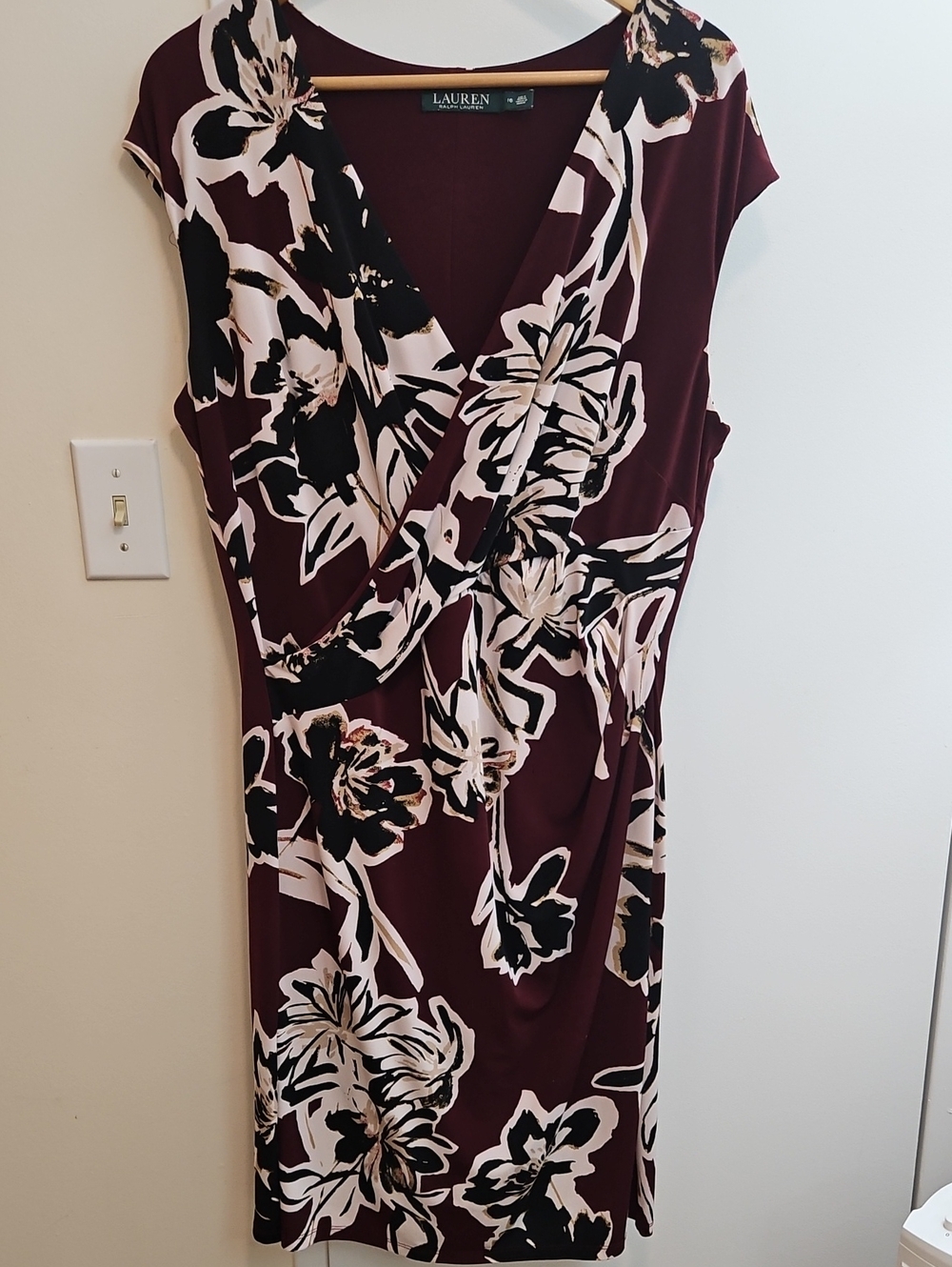 Lauren Ralph Lauren Faux Wrap Dress Size 16